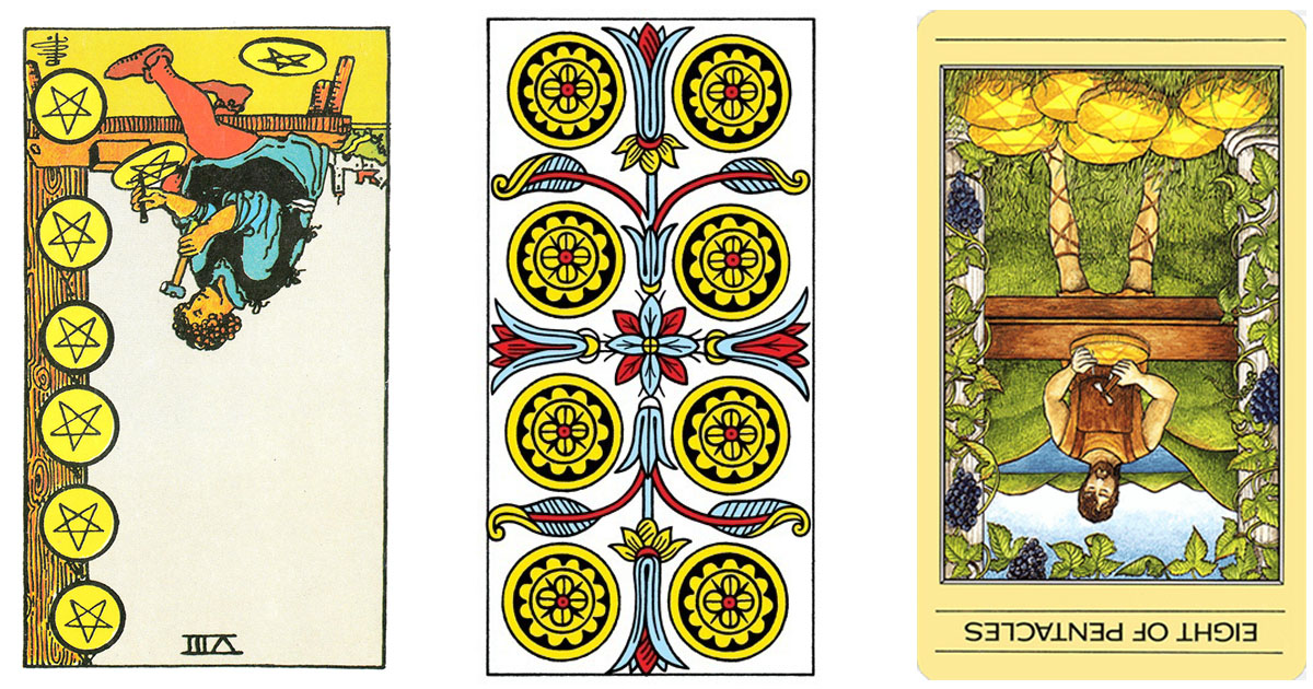 The Eight of Pentacles Reversed OpenGraph Image